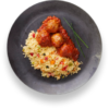 Albóndigas con tomate frito casero y cous cous