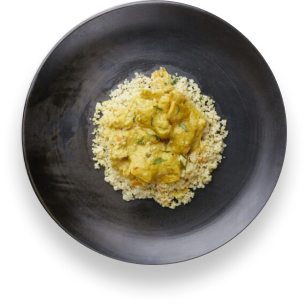 Bocados Veggie Al Curry Con Leche De Coco Y Cous Cous