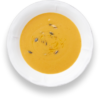 Crema de calabaza asada y queso de cabra