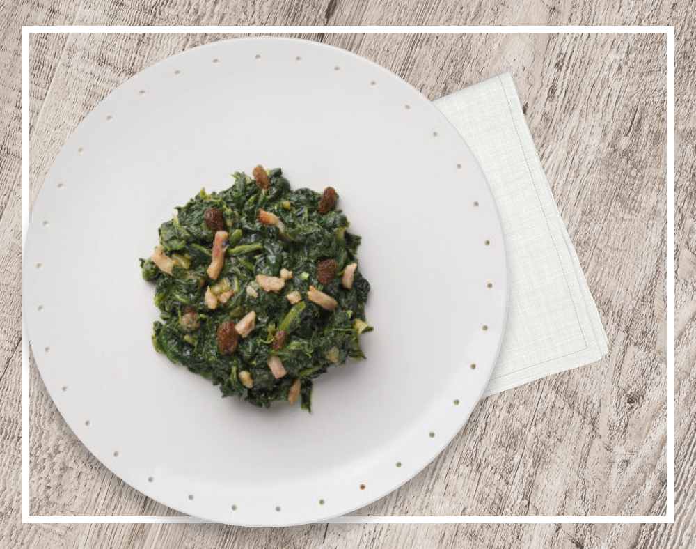 Espinacas Salteadas Con Pasas Y Bacon Espinacas Salteadas Con Pasas Y Bacon