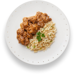 Goulash De Ternera Húngaro Con Arroz Pilaf